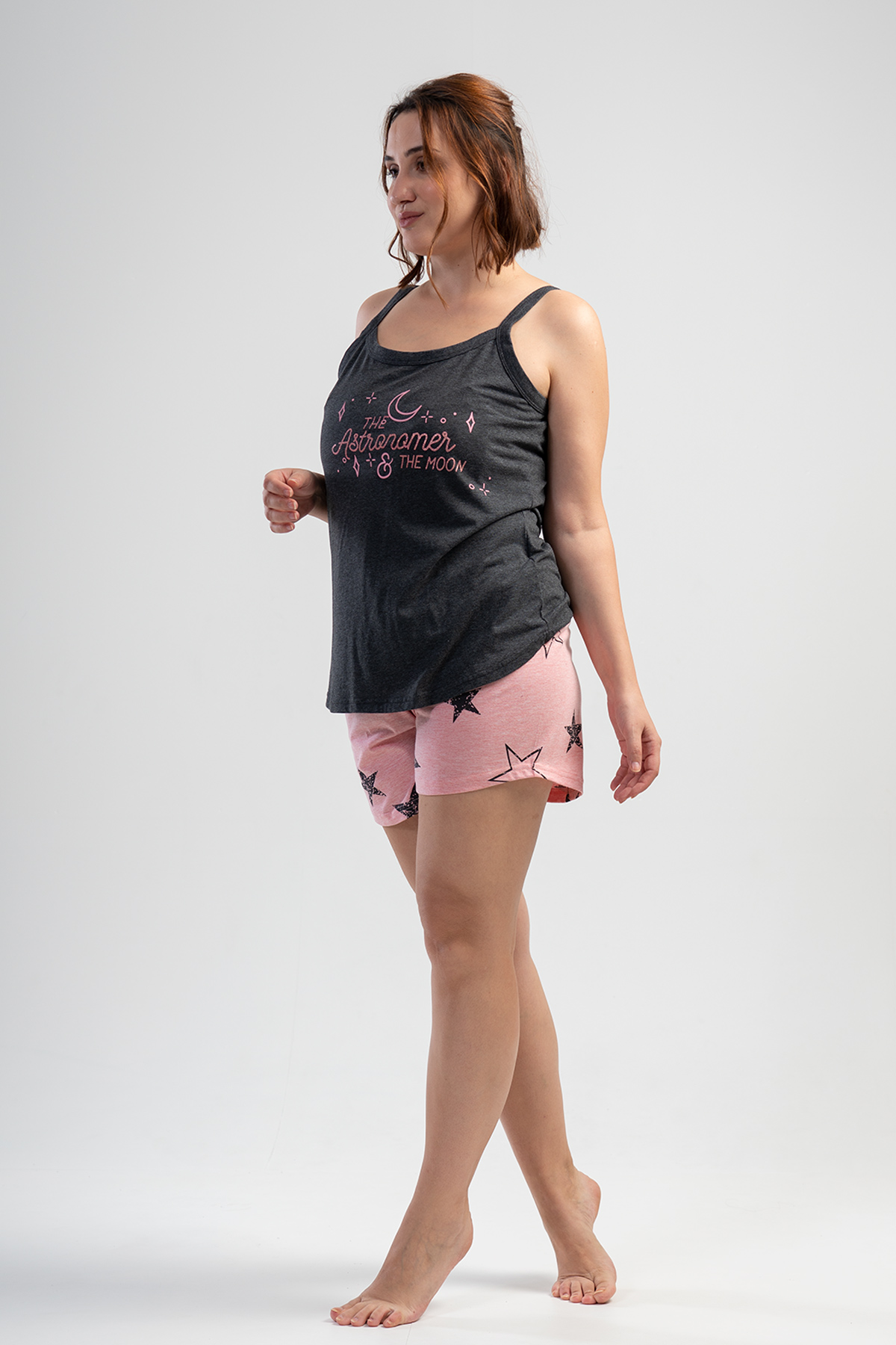 Woman Big Size Moon Star Short Set Woman Big Size Moon Star Short Set