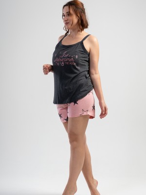 Woman Big Size Moon Star Short Set Woman Big Size Moon Star Short Set