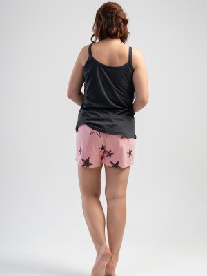 Woman Big Size Moon Star Short Set Woman Big Size Moon Star Short Set