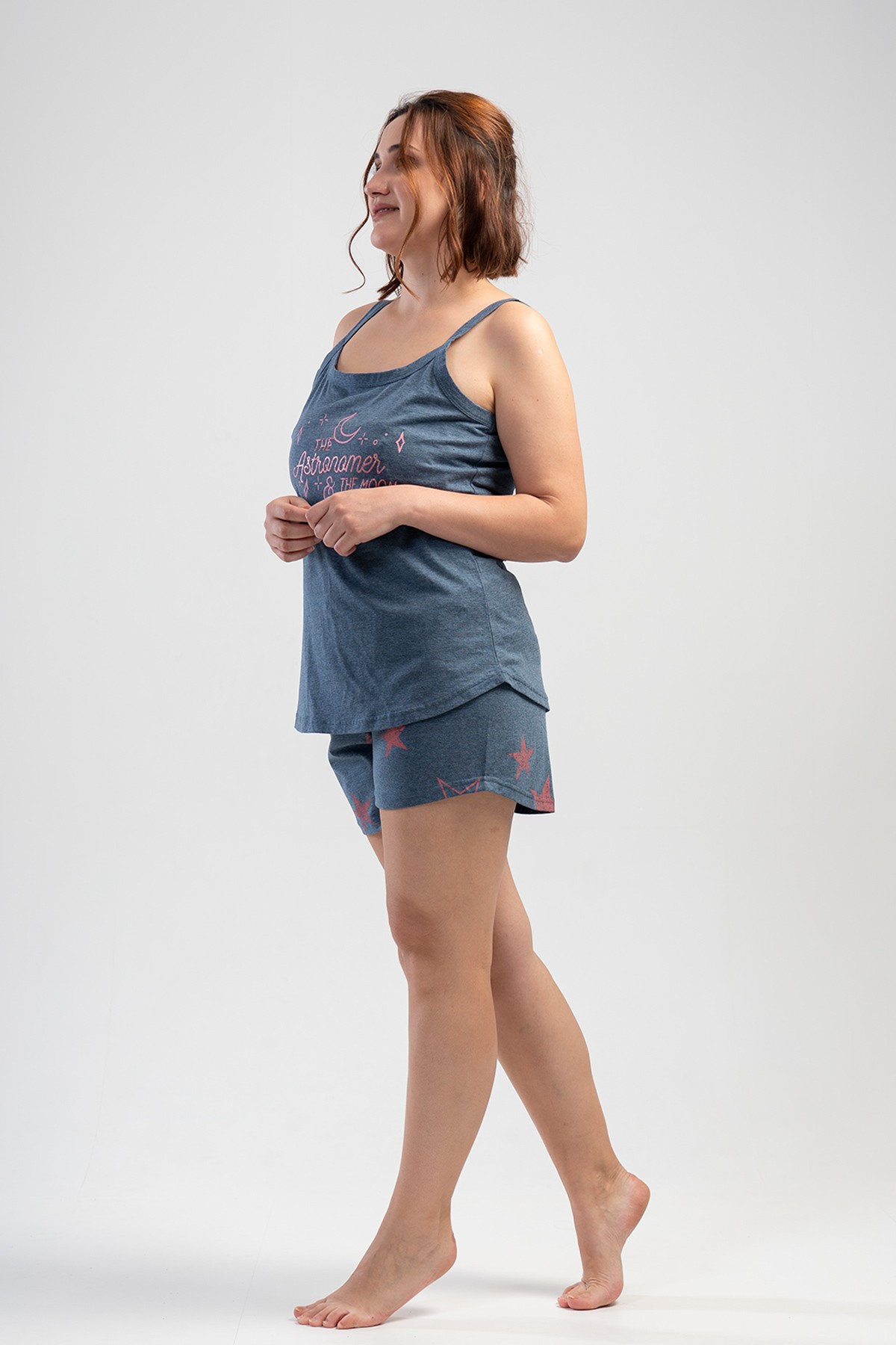 Woman Big Size Moon Star Short Set Woman Big Size Moon Star Short Set