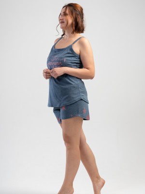 Woman Big Size Moon Star Short Set Woman Big Size Moon Star Short Set