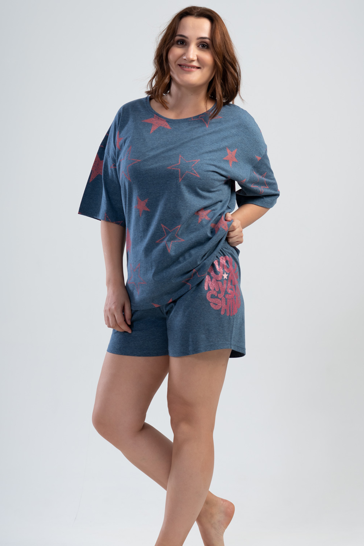 Woman XXL Moon Star Short Set Woman XXL Moon Star Short Set