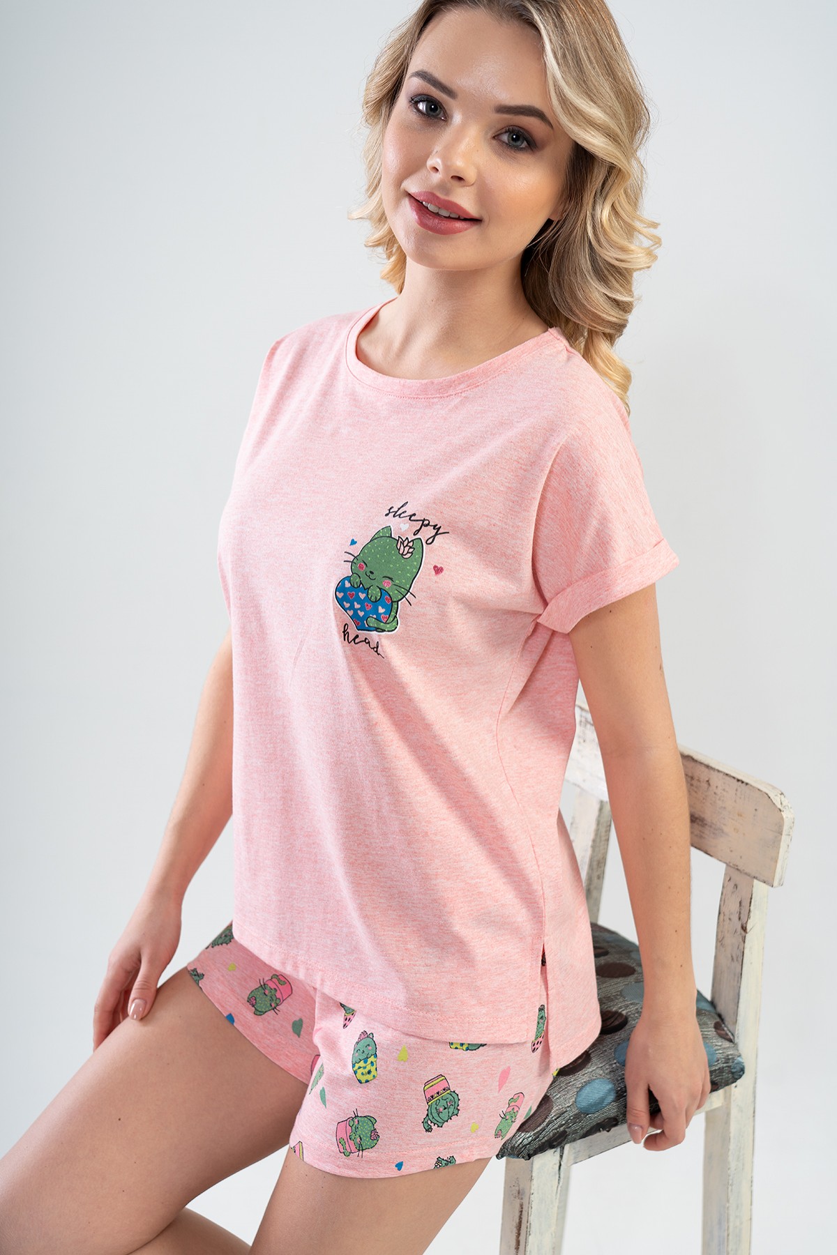 Woman Sleepy Head Short Set Woman Sleepy Head Short Set
