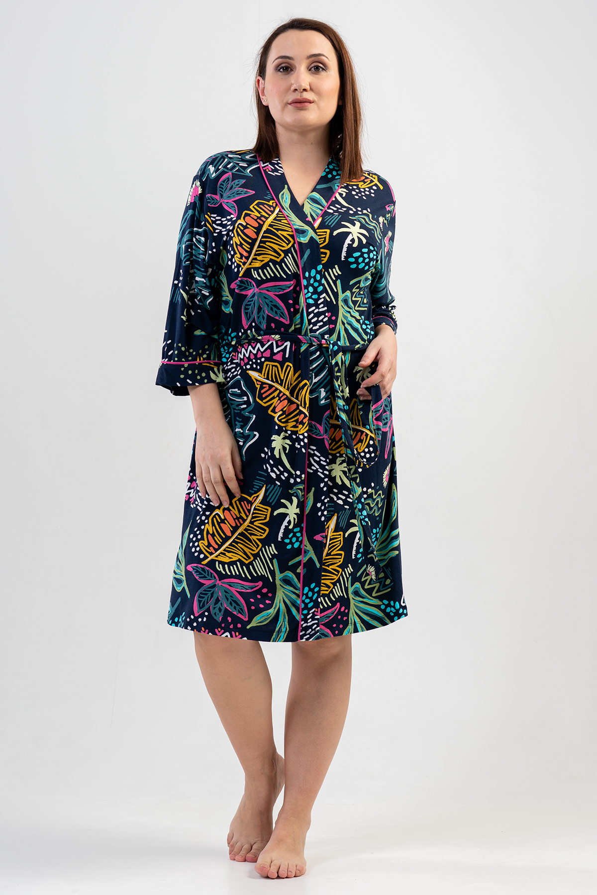 Woman XXL Garden Dressing Gown Woman XXL Garden Dressing Gown