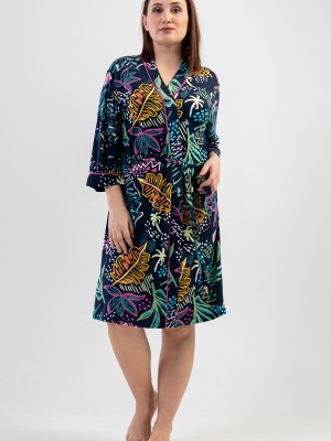 Woman XXL Garden Dressing Gown Woman XXL Garden Dressing Gown