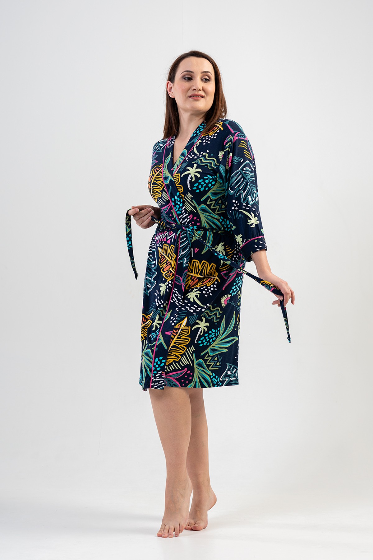 Woman XXL Garden Dressing Gown Woman XXL Garden Dressing Gown
