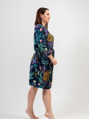 Woman XXL Garden Dressing Gown Woman XXL Garden Dressing Gown