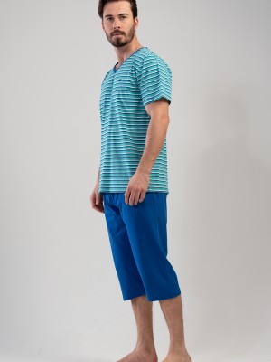 Man Sax V Neck Capri Set Man Sax V Neck Capri Set