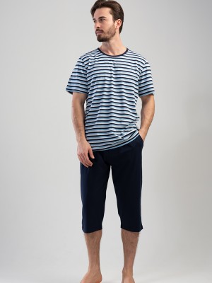 Man Big Size Dress Blues Capri Set Man Big Size Dress Blues Capri Set