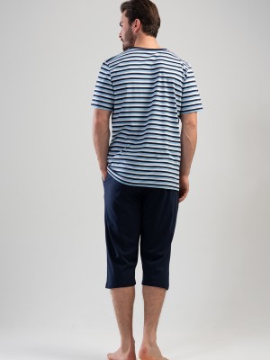 Man Big Size Dress Blues Capri Set Man Big Size Dress Blues Capri Set