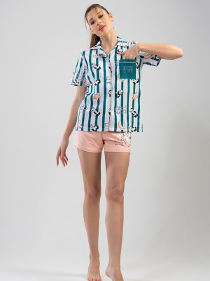 Woman Supreme Shirt Collar Short Set Woman Supreme Shirt Collar Short Set