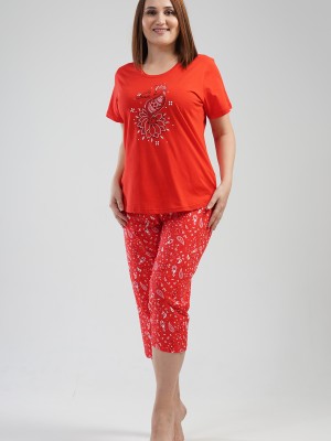 Woman Big Size Brave Capri Set Woman Big Size Brave Capri Set