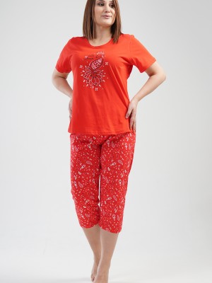 Woman Big Size Brave Capri Set Woman Big Size Brave Capri Set