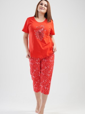 Woman Big Size Brave Capri Set Woman Big Size Brave Capri Set
