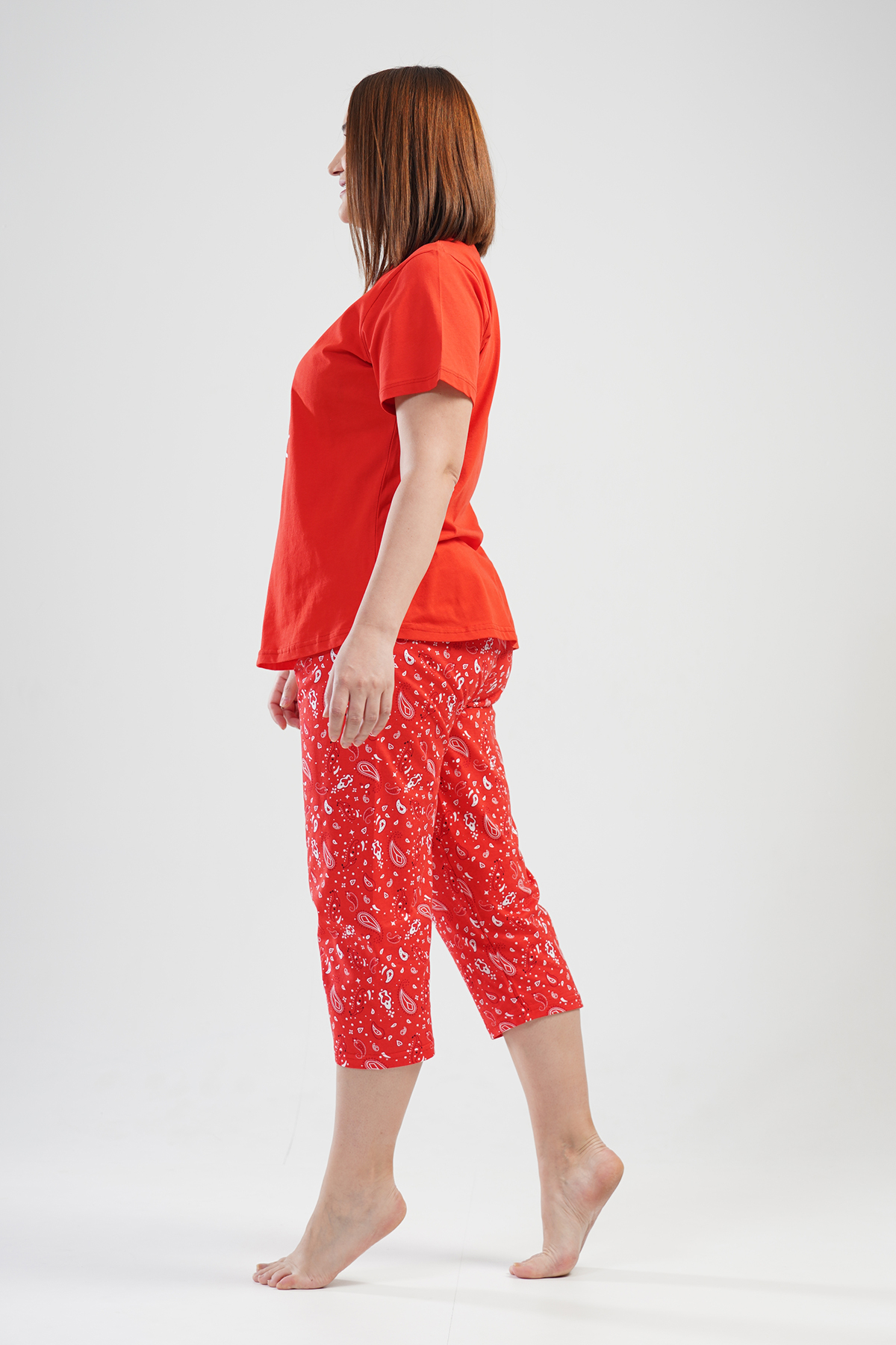 Woman Big Size Brave Capri Set Woman Big Size Brave Capri Set