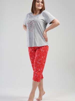 Woman Big Size Brave Capri Set Woman Big Size Brave Capri Set