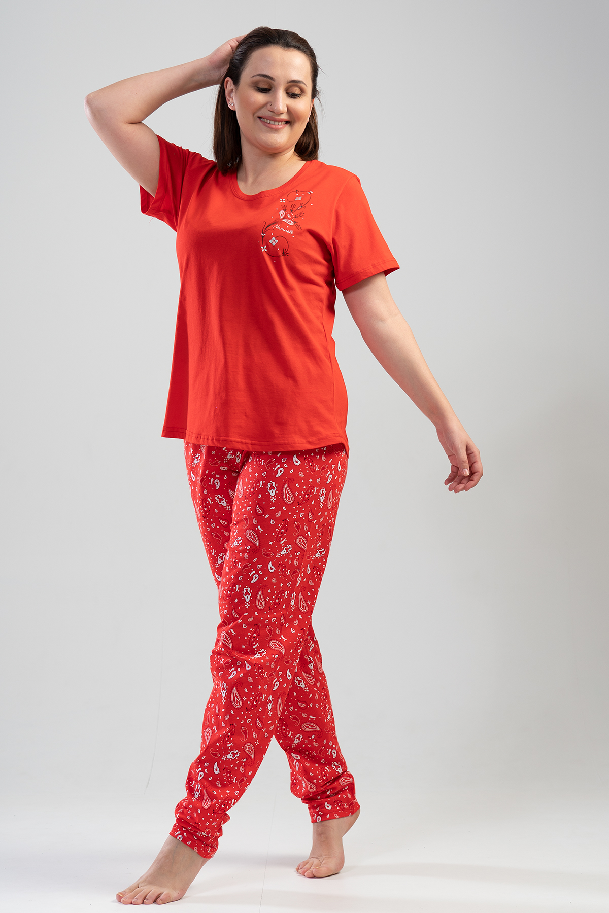 Woman Big Size Blam Pyjama Set Woman Big Size Blam Pyjama Set