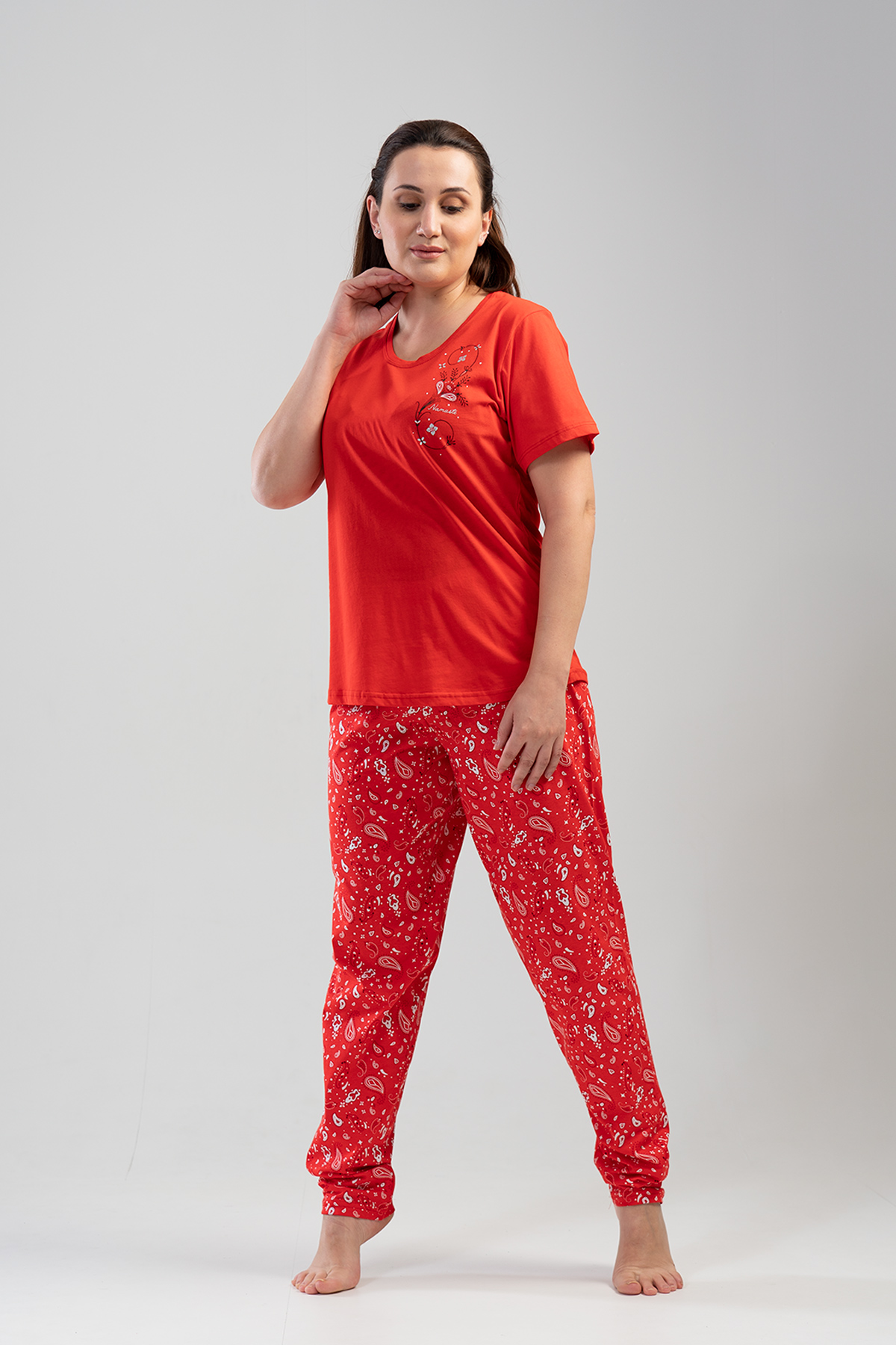 Woman Big Size Blam Pyjama Set Woman Big Size Blam Pyjama Set
