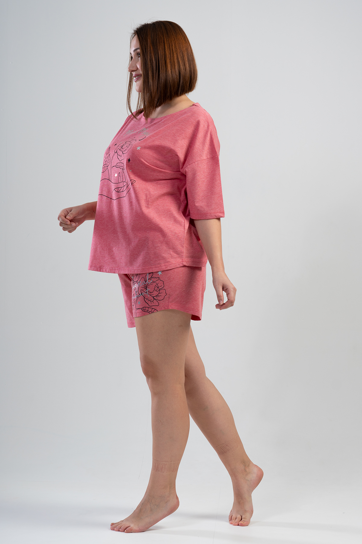 Woman Big Size Meny Short Set Woman Big Size Meny Short Set