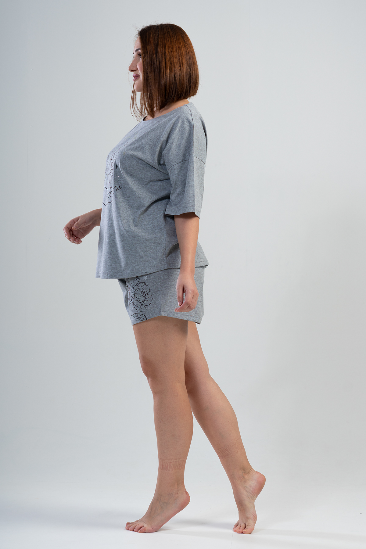 Woman Big Size Meny Short Set Woman Big Size Meny Short Set