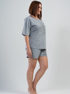 Woman Big Size Meny Short Set Woman Big Size Meny Short Set