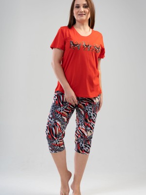 Woman Big Size Wild Capri Set Woman Big Size Wild Capri Set