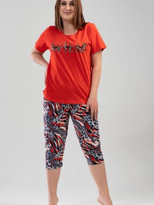 Woman Big Size Wild Capri Set Woman Big Size Wild Capri Set