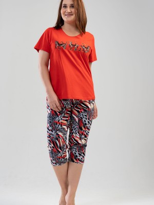 Woman Big Size Wild Capri Set Woman Big Size Wild Capri Set