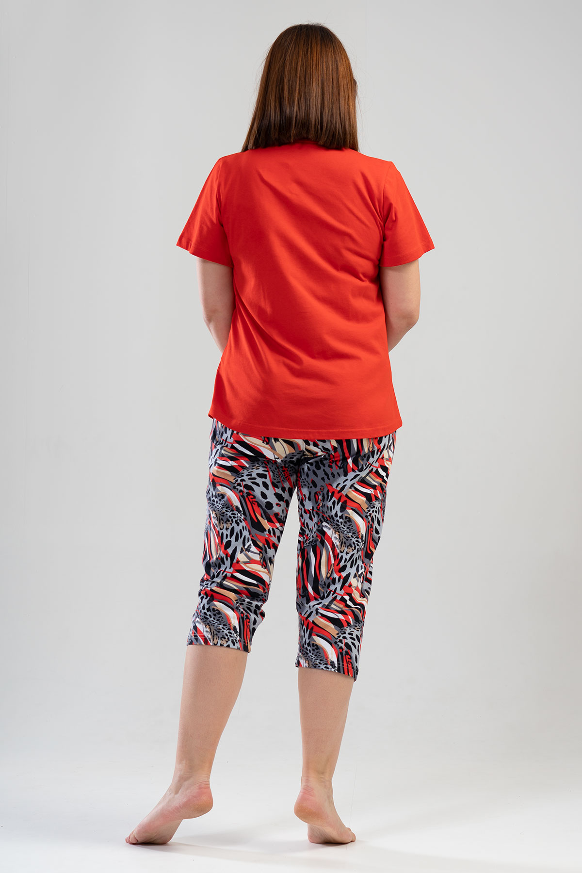 Woman Big Size Wild Capri Set Woman Big Size Wild Capri Set