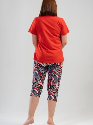 Woman Big Size Wild Capri Set Woman Big Size Wild Capri Set