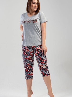 Woman Big Size Wild Capri Set Woman Big Size Wild Capri Set