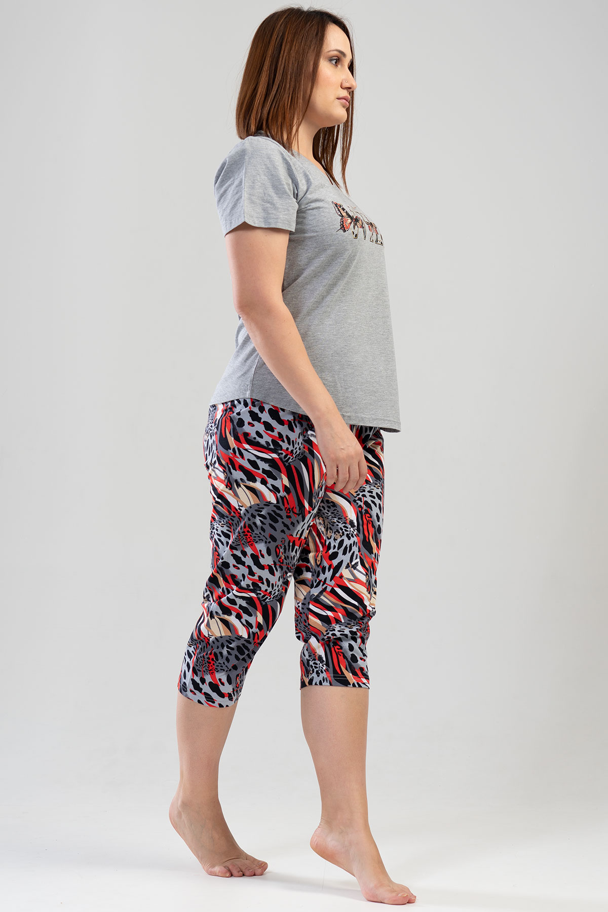Woman Big Size Wild Capri Set Woman Big Size Wild Capri Set