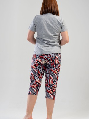 Woman Big Size Wild Capri Set Woman Big Size Wild Capri Set
