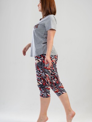 Woman Big Size Wild Capri Set Woman Big Size Wild Capri Set