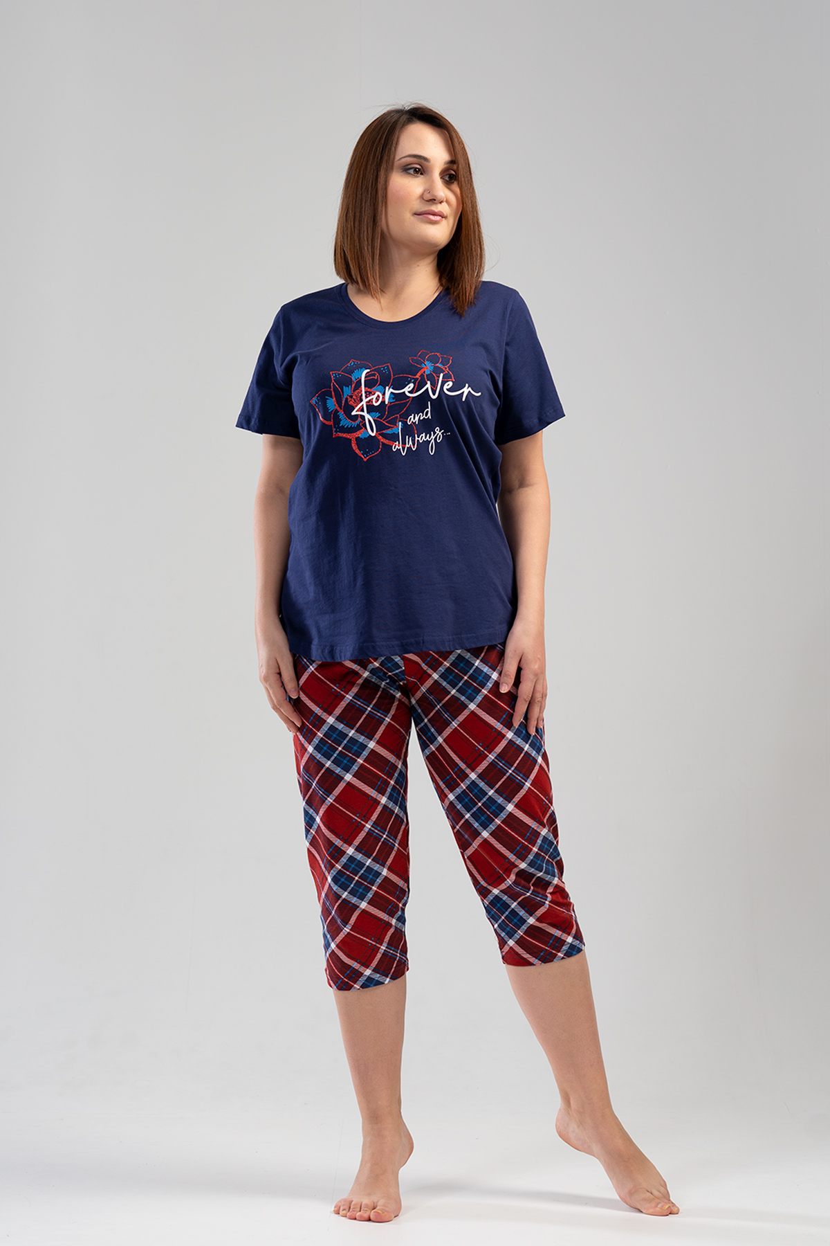 Woman Supreme Big Size Forever Capri Set Woman Supreme Big Size Forever Capri Set