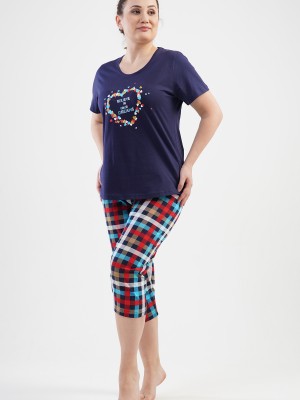 Woman Big Size Believe Capri Set Woman Big Size Believe Capri Set