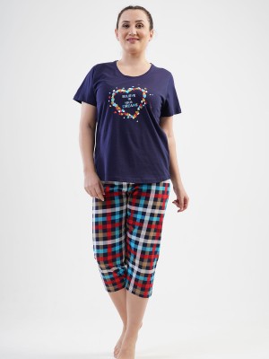 Woman Big Size Believe Capri Set Woman Big Size Believe Capri Set