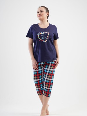 Woman Big Size Believe Capri Set Woman Big Size Believe Capri Set