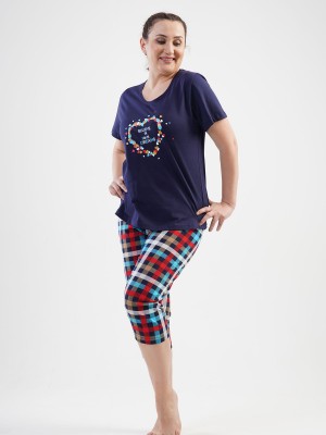Woman Big Size Believe Capri Set Woman Big Size Believe Capri Set