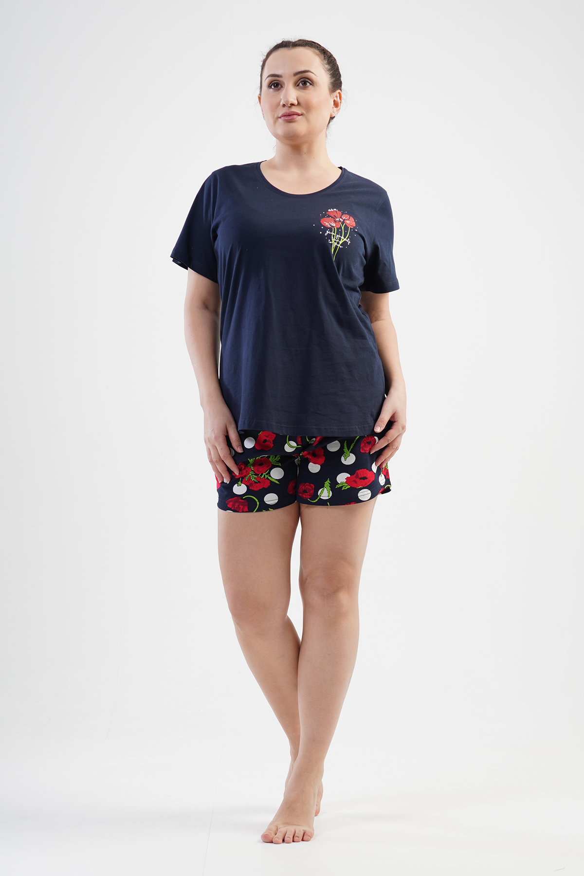 Woman XXL Rose Short Set Woman XXL Rose Short Set