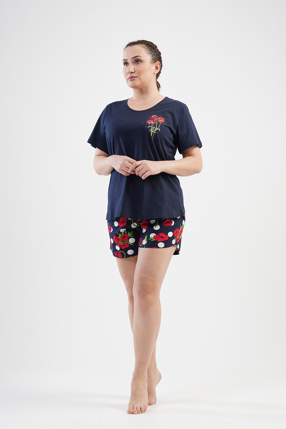 Woman XXL Rose Short Set Woman XXL Rose Short Set