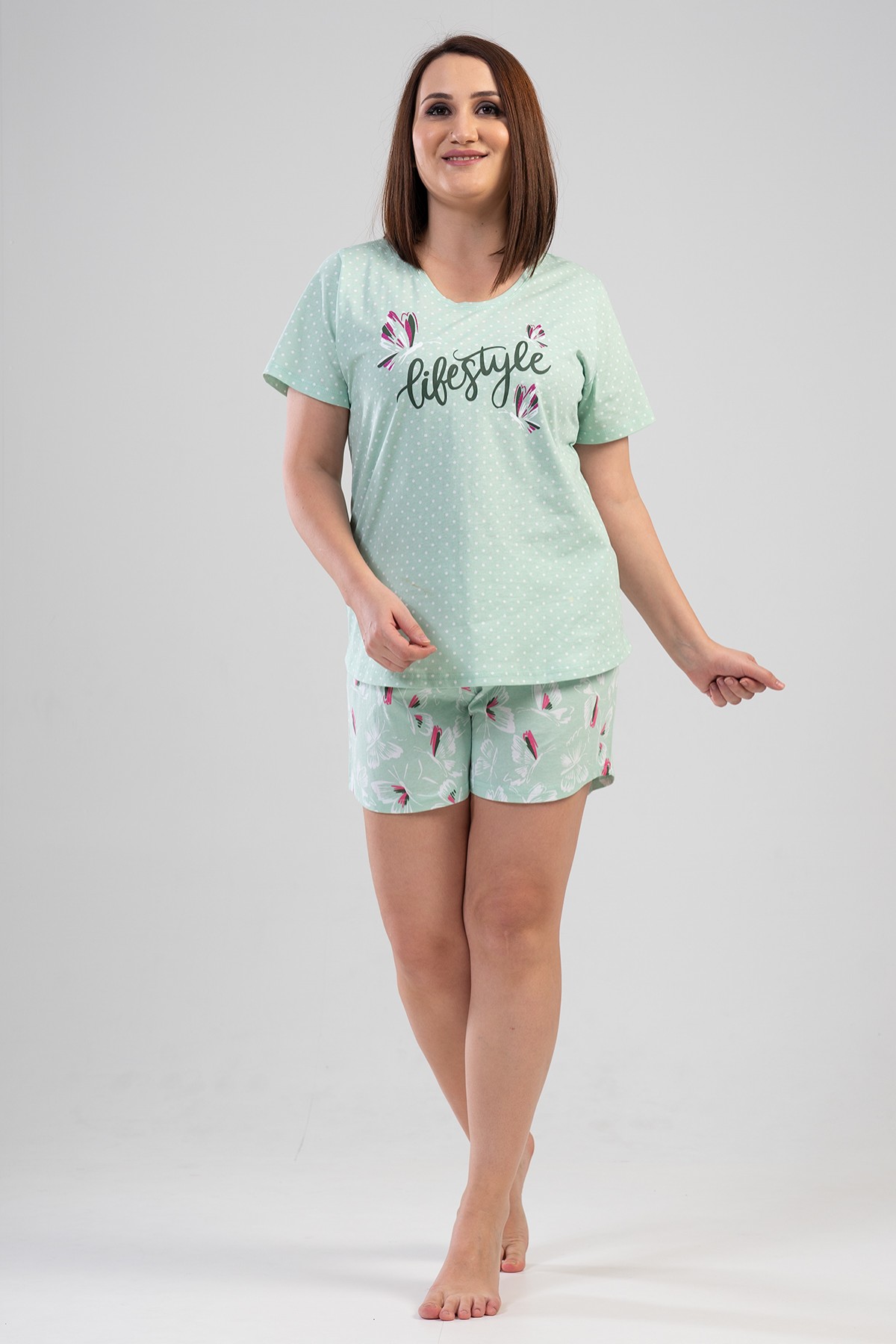 Woman Big Size Lifestyle Short Set Woman Big Size Lifestyle Short Set