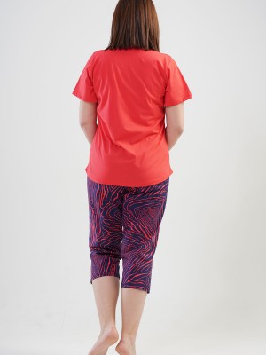 Woman Big Size Chile Capri Set Woman Big Size Chile Capri Set