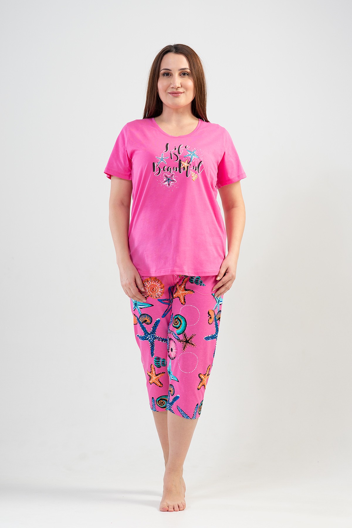 Woman XXL Starfish Capri Set Woman XXL Starfish Capri Set