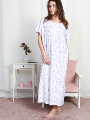 Woman Supreme Big Size Grandma Basic Nightgown