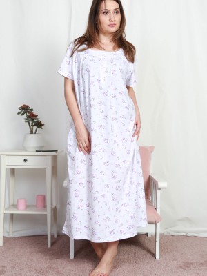 Woman Supreme Big Size Grandma Basic Nightgown