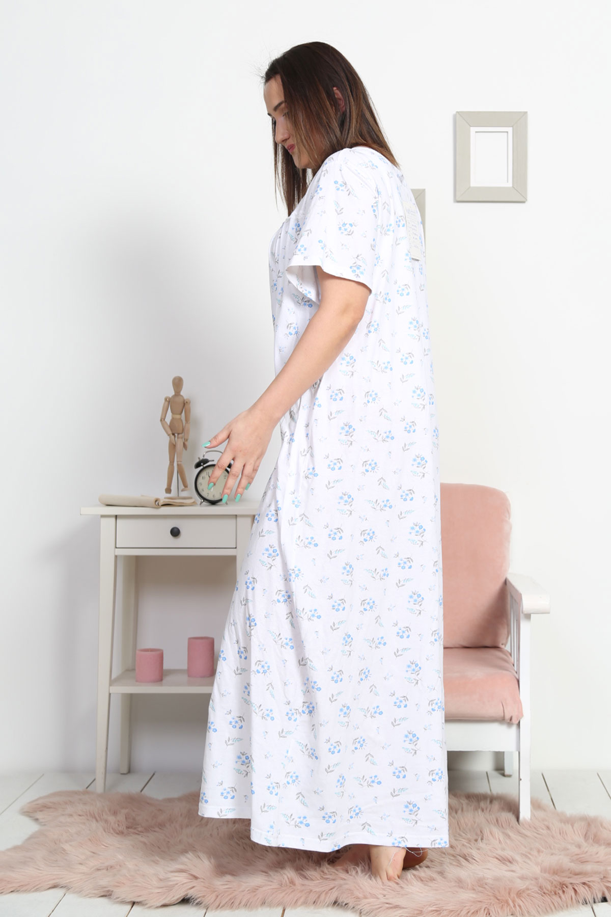 Woman Supreme Big Size Grandma Basic Nightgown