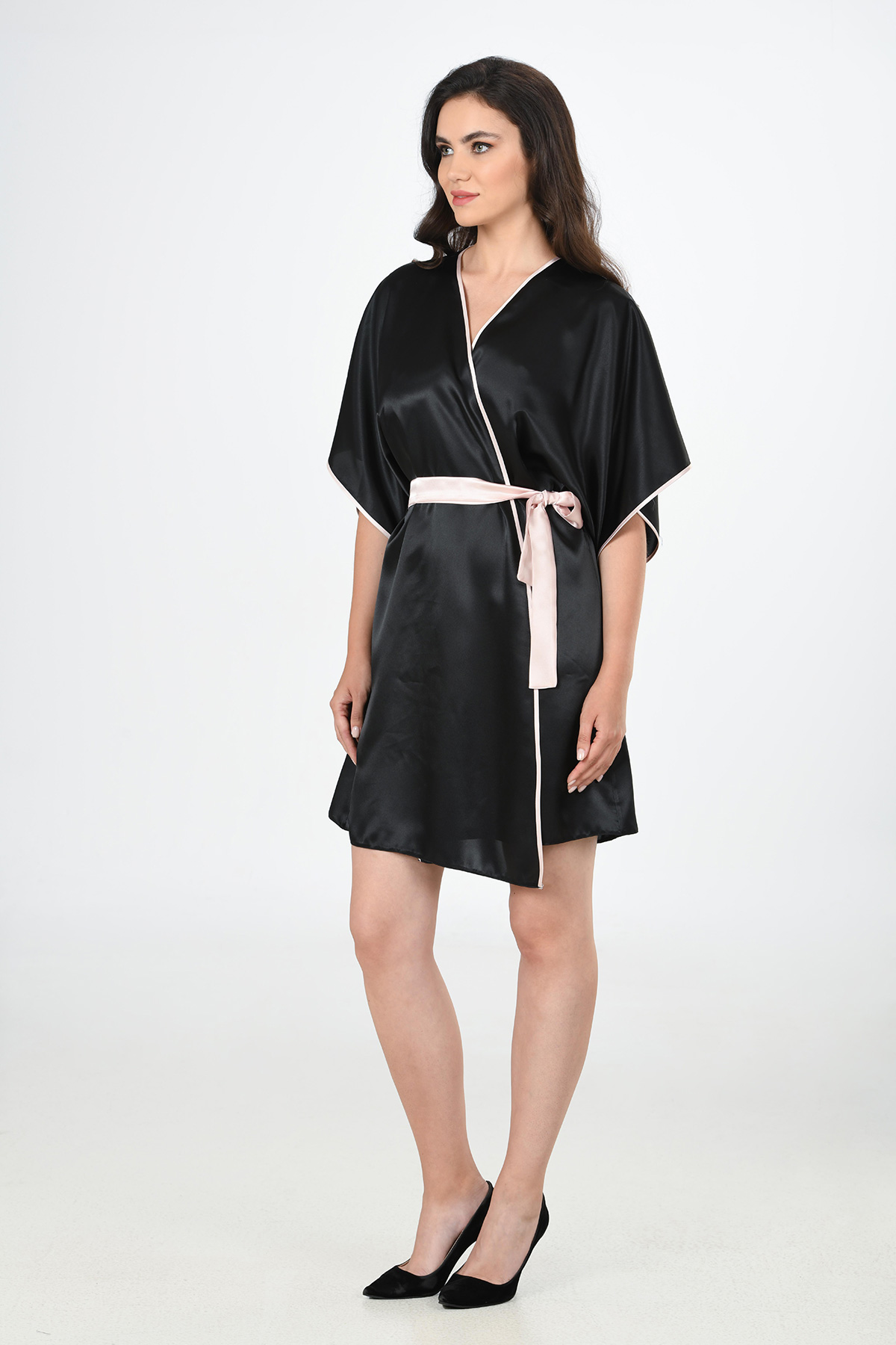 Woman Satin Luxury Dressing Gown Woman Satin Luxury Dressing Gown