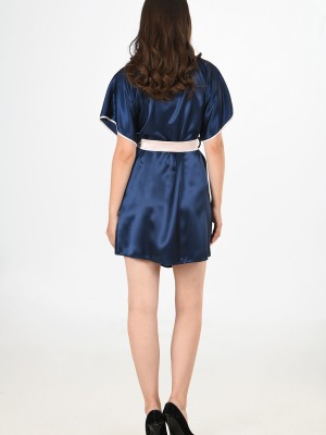 Woman Satin Carte Dressing Gown Woman Satin Carte Dressing Gown