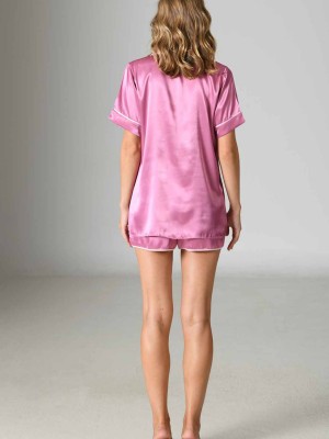 Woman Satin Petunia Short Set Woman Satin Petunia Short Set